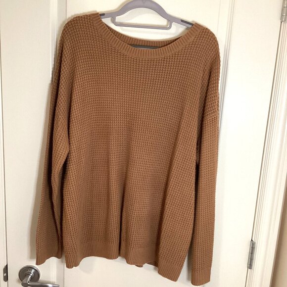 Bundle of 2 Women's Sweaters George Joe Fresh Brown Red Oversized Relaxed Fit - Picture 2 of 13